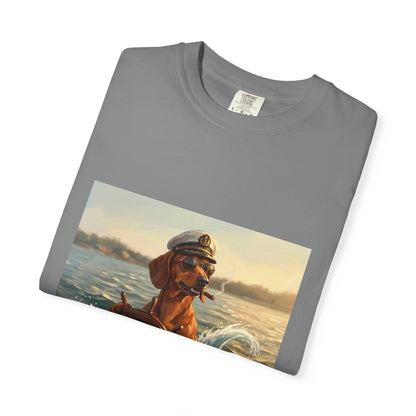 Dachshund Captain Tee | Funny Summer Dog Graphic Shirt