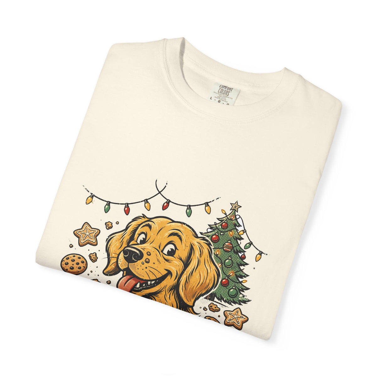 Golden Retriever Most Likely To Get Coal Tee | Funny Christmas Dog Graphic Shirt