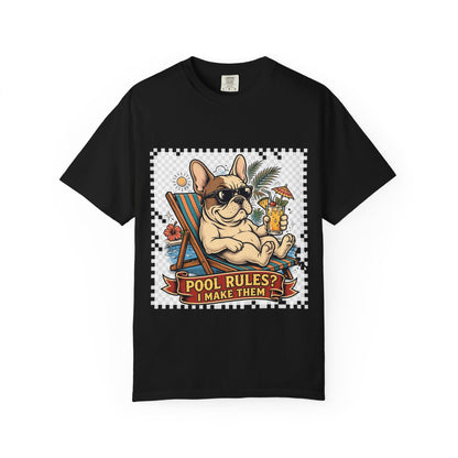 French Bulldog Pool Rules Tee | Funny Summer Dog Graphic Shirt