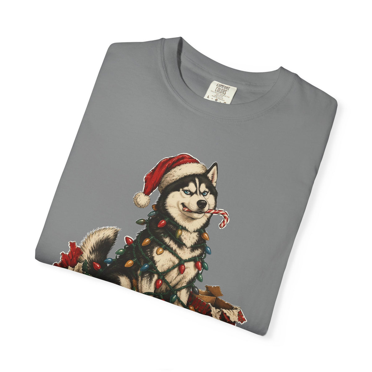 Naughty List Champion Siberian Husky Christmas Tee