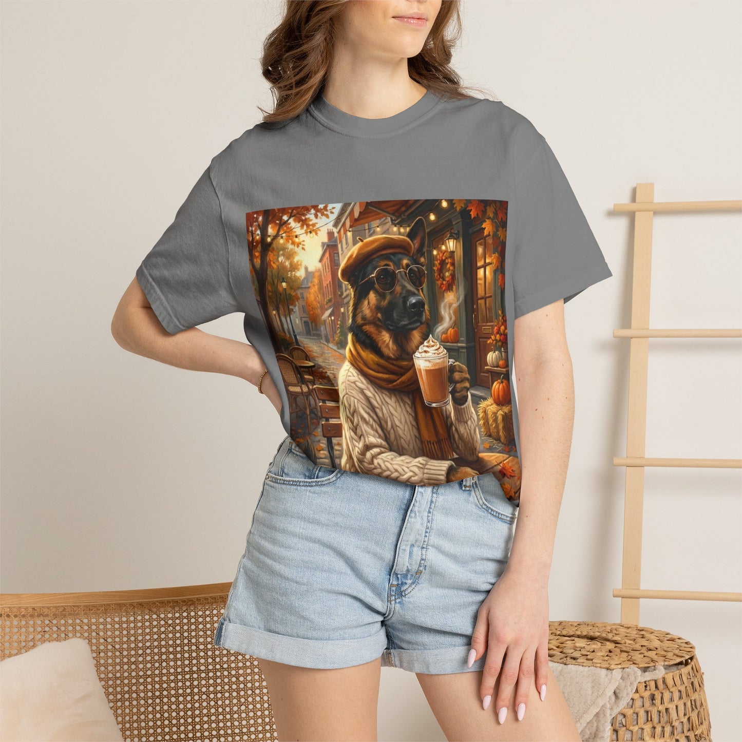 German Shepherd Pumpkin Spice Tee | Funny Fall Dog Graphic Shirt