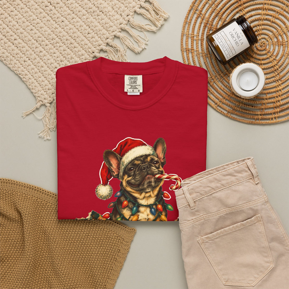 Naughty List Champion French Bulldog Christmas Tee