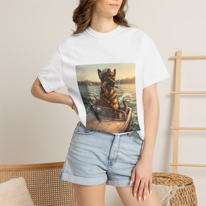 German Shepherd Captain Tee | Funny Summer Dog Graphic Shirt