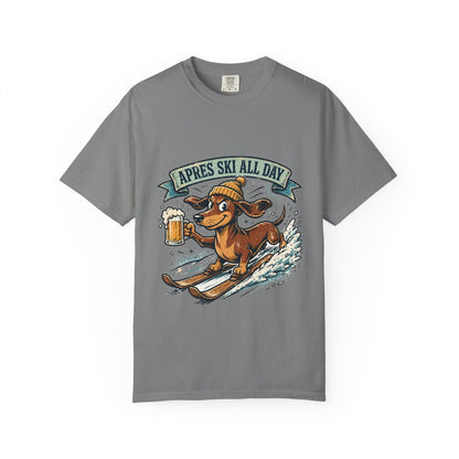 Dachshund Apres Ski Tee | Funny Winter Dog Graphic Shirt