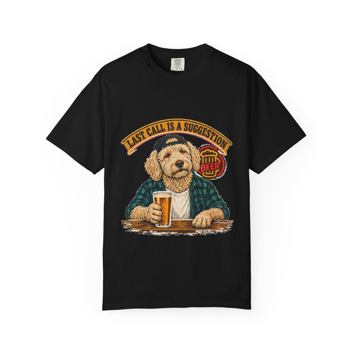 Last Call Larry Goldendoodle Bar Tee