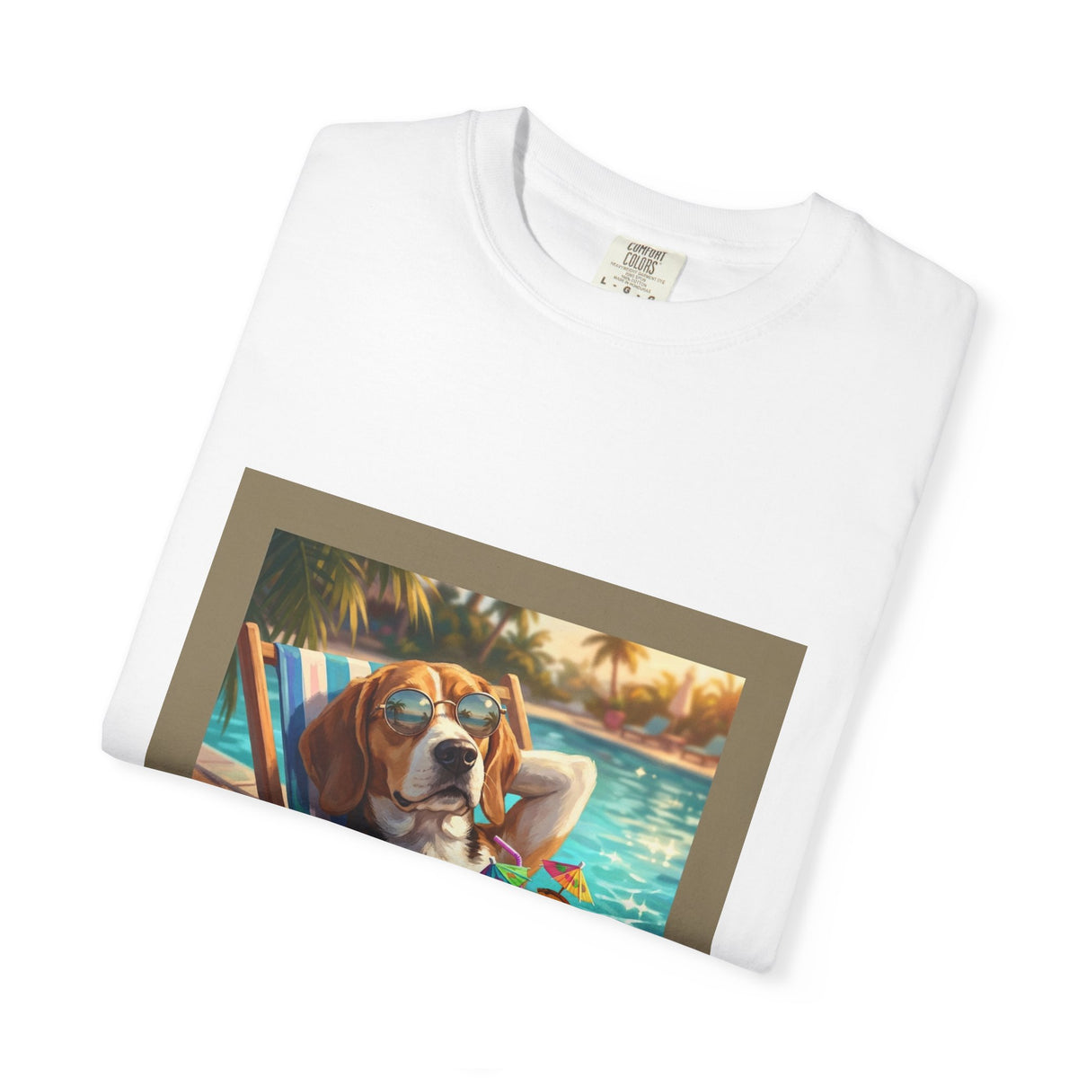 Beagle Poolside Tee | Funny Summer Dog Graphic Shirt