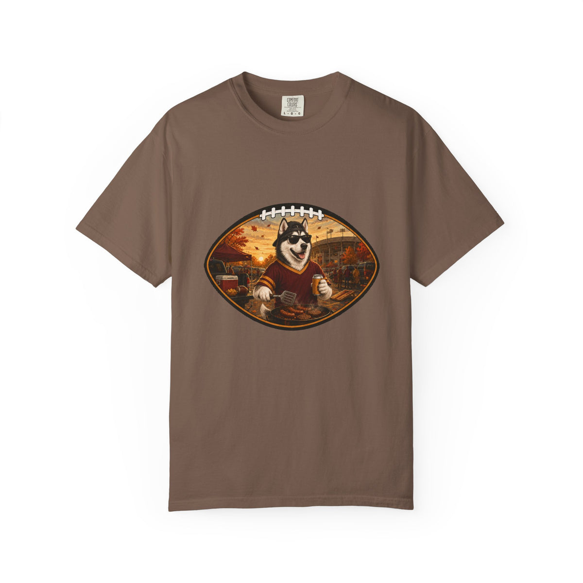 Siberian Husky Tailgate Tee | Funny Fall Football Dog Shirt