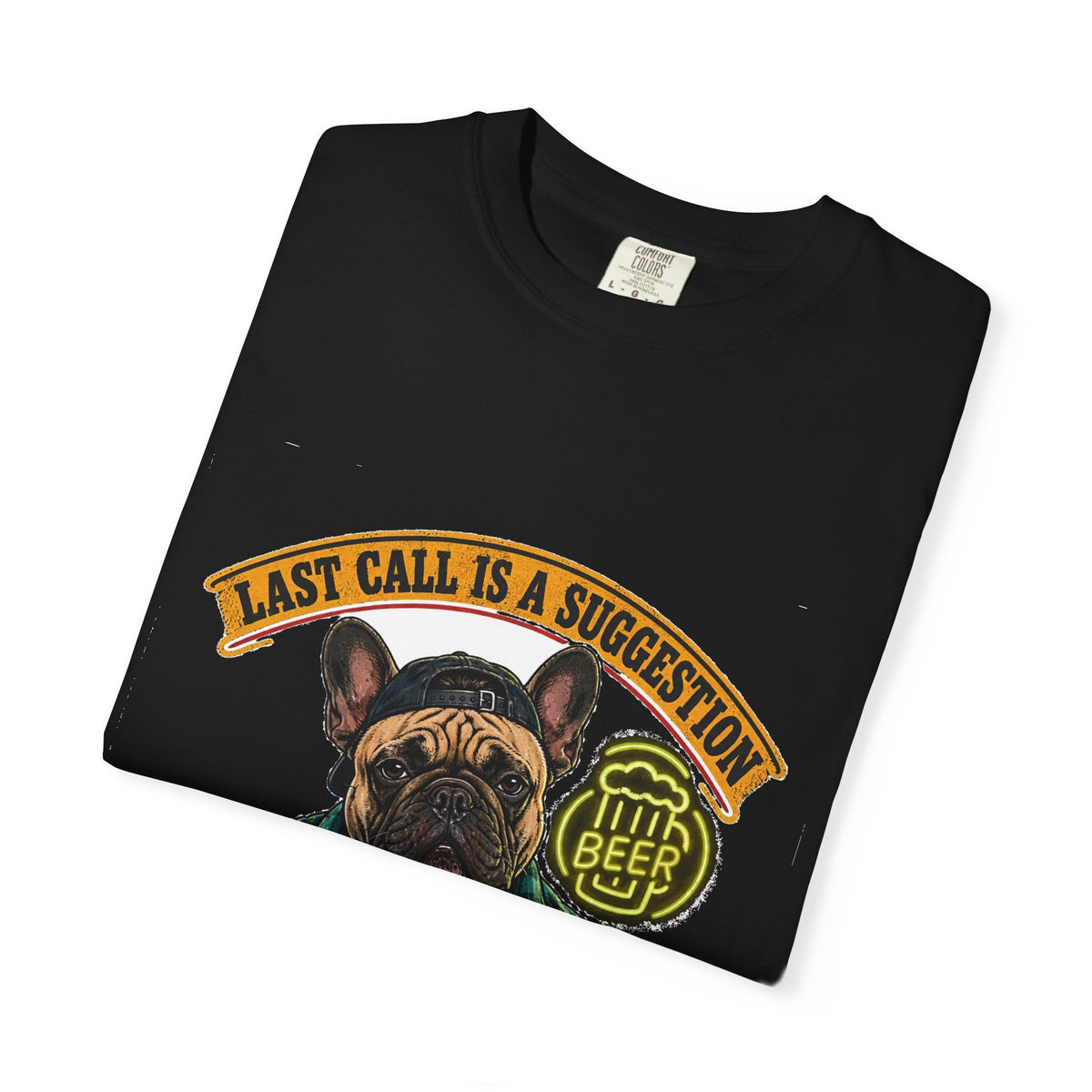 Last Call Larry French Bulldog Bar Tee
