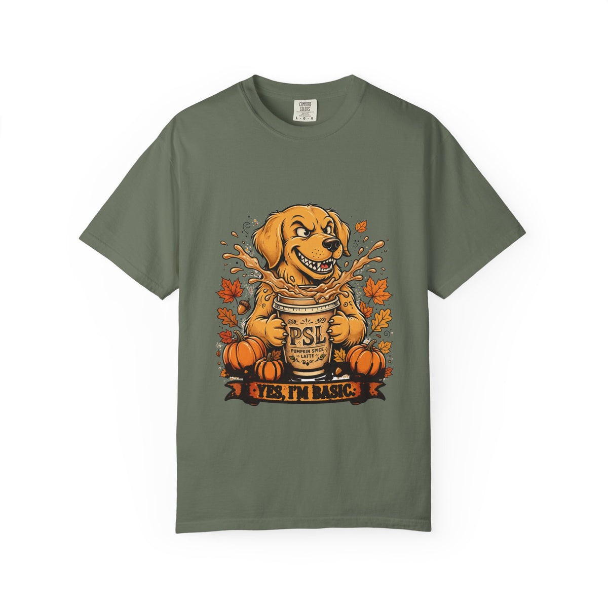 Golden Retriever Yes I'm Basic Tee | Funny Fall Dog Graphic Shirt
