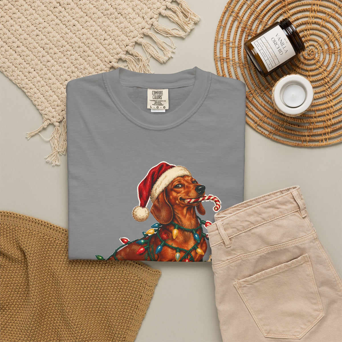 Naughty List Champion Dachshund Christmas Tee