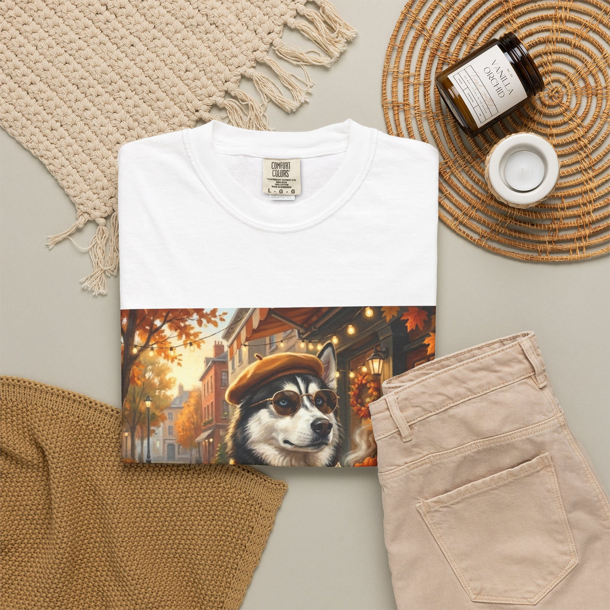Siberian Husky Pumpkin Spice Tee | Funny Fall Dog Graphic Shirt