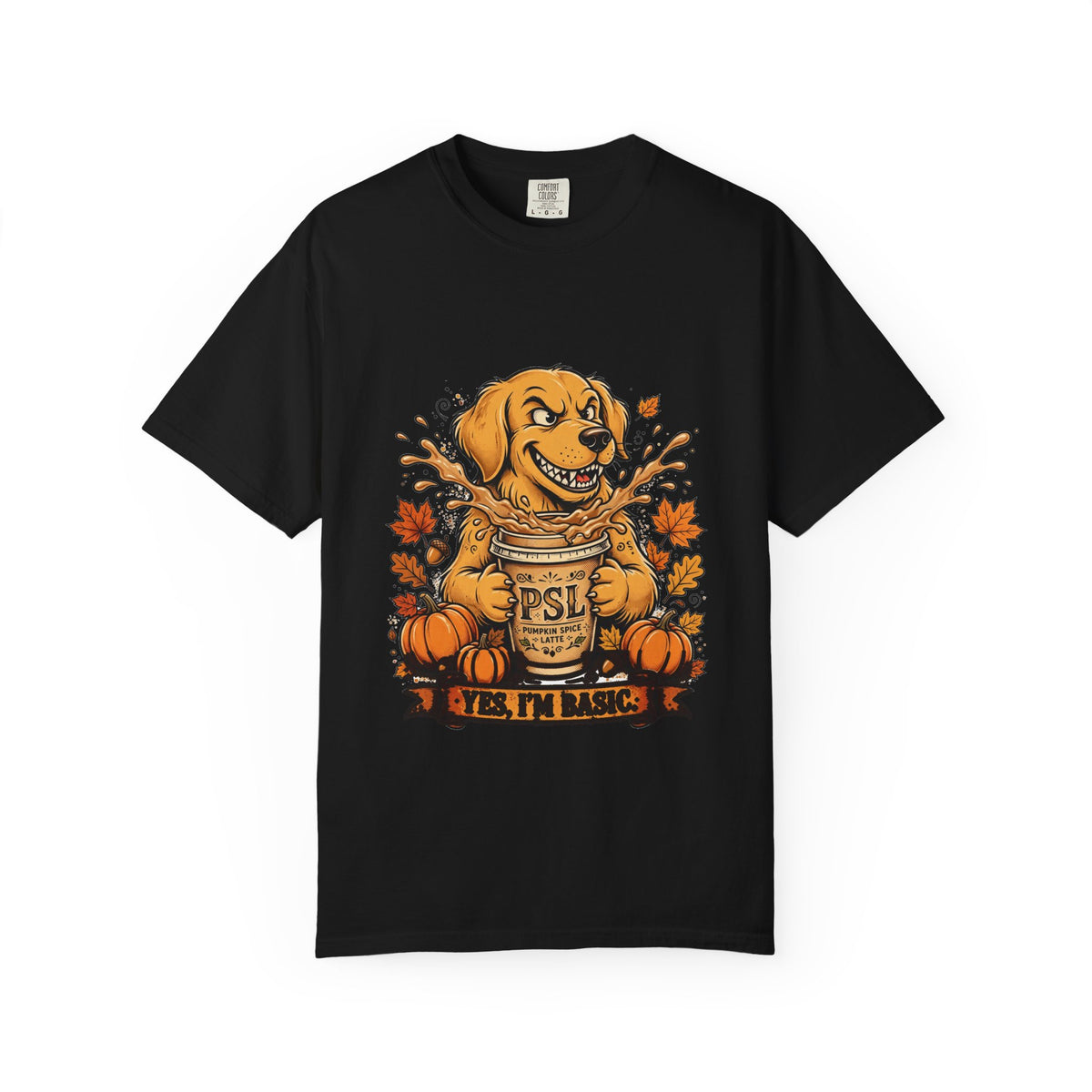 Golden Retriever Yes I'm Basic Tee | Funny Fall Dog Graphic Shirt