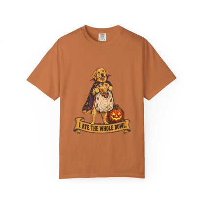 I Ate the Whole Bowl Labrador Retriever Halloween Tee
