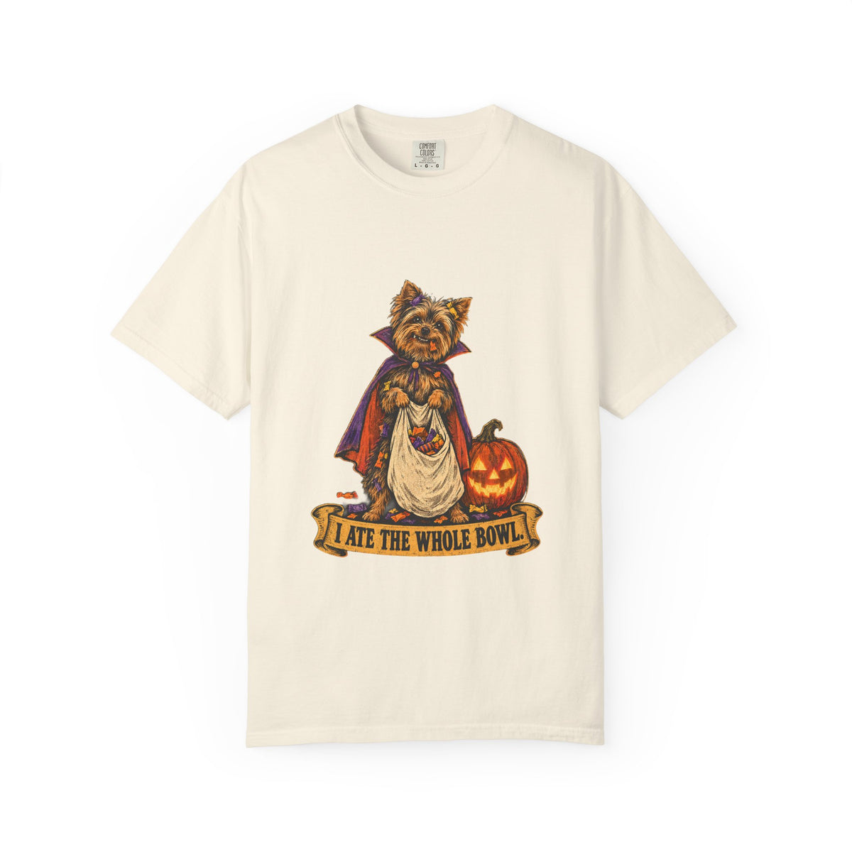 I Ate the Whole Bowl Yorkshire Terrier Halloween Tee