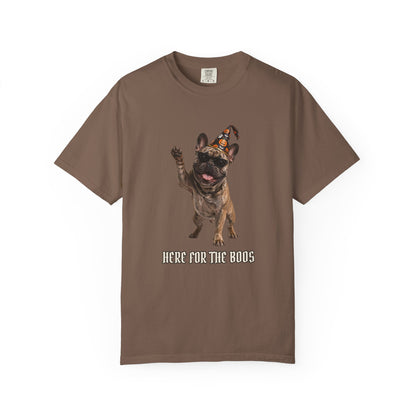 French Bulldog Here For The Boos Tee | Funny Halloween Dog Shirt