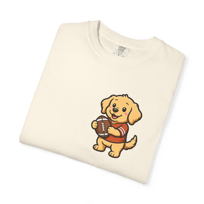 Golden Retriever Tailgate Pocket Tee | Funny Fall Football Dog Shirt