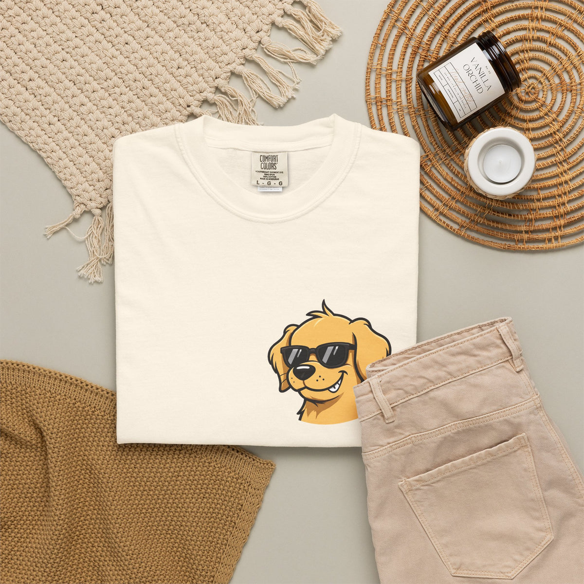 Certified Bad Influence Golden Retriever Pocket Tee | Funny Dog Shirt