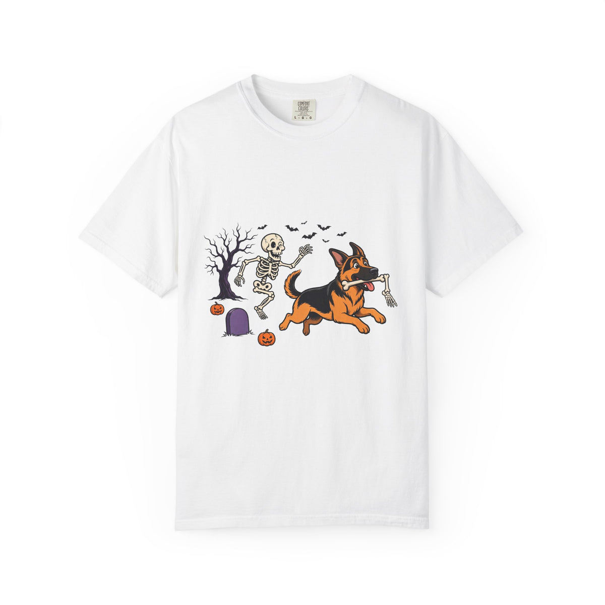 German Shepherd Skeleton Halloween Tee | Funny Spooky Dog Shirt