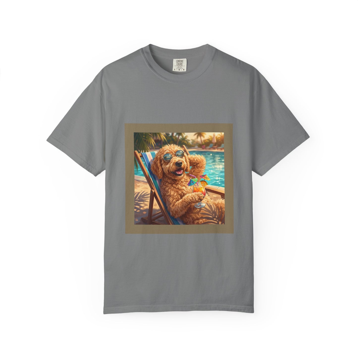 Goldendoodle Poolside Tee | Funny Summer Dog Graphic Shirt