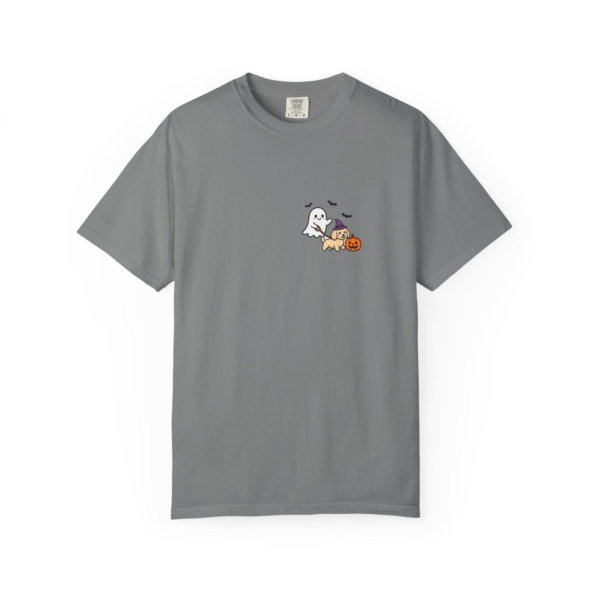 Goldendoodle Ghost Walking Dog Pocket Tee Cute Halloween Dog Shirt