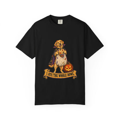 I Ate the Whole Bowl Labrador Retriever Halloween Tee