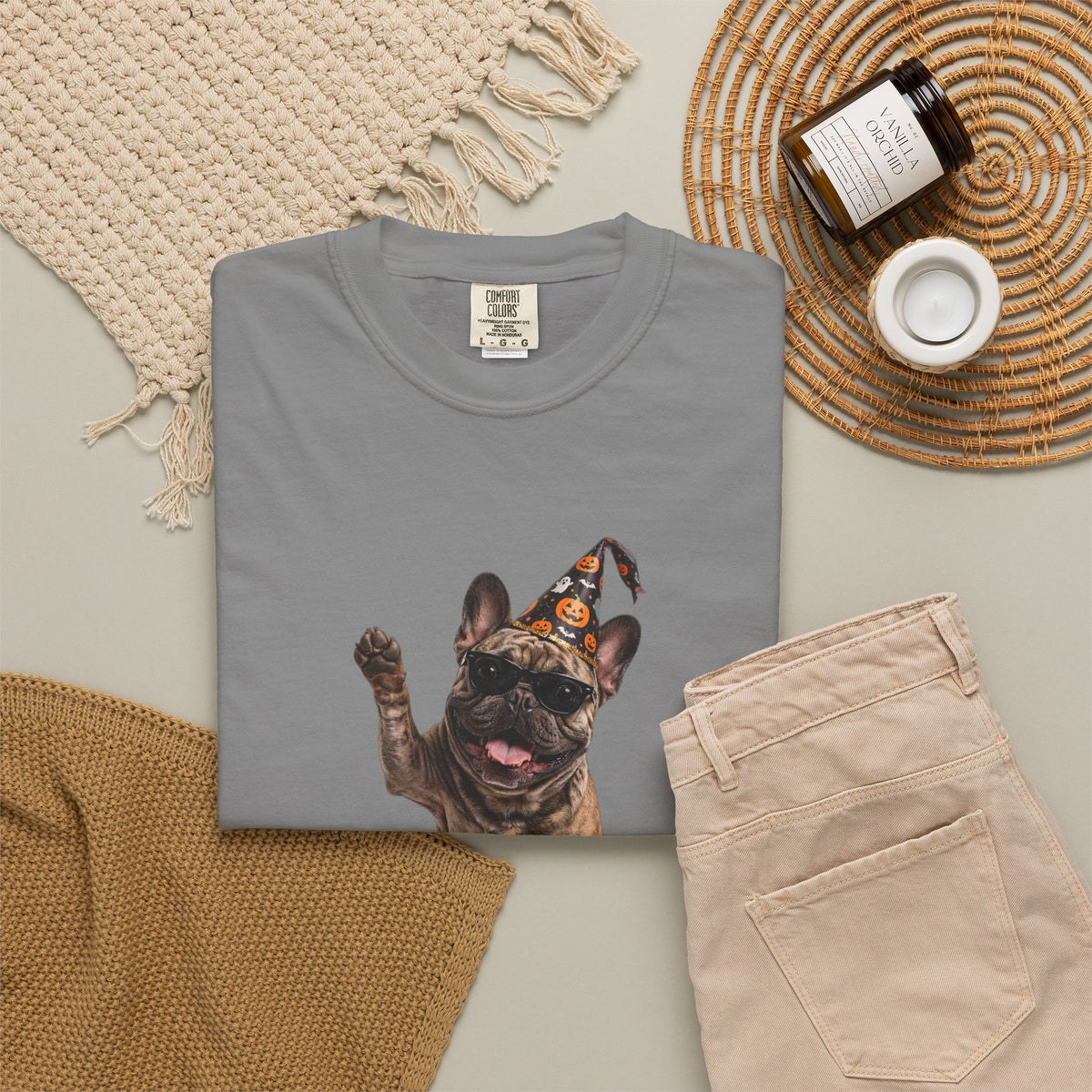 French Bulldog Here For The Boos Tee | Funny Halloween Dog Shirt