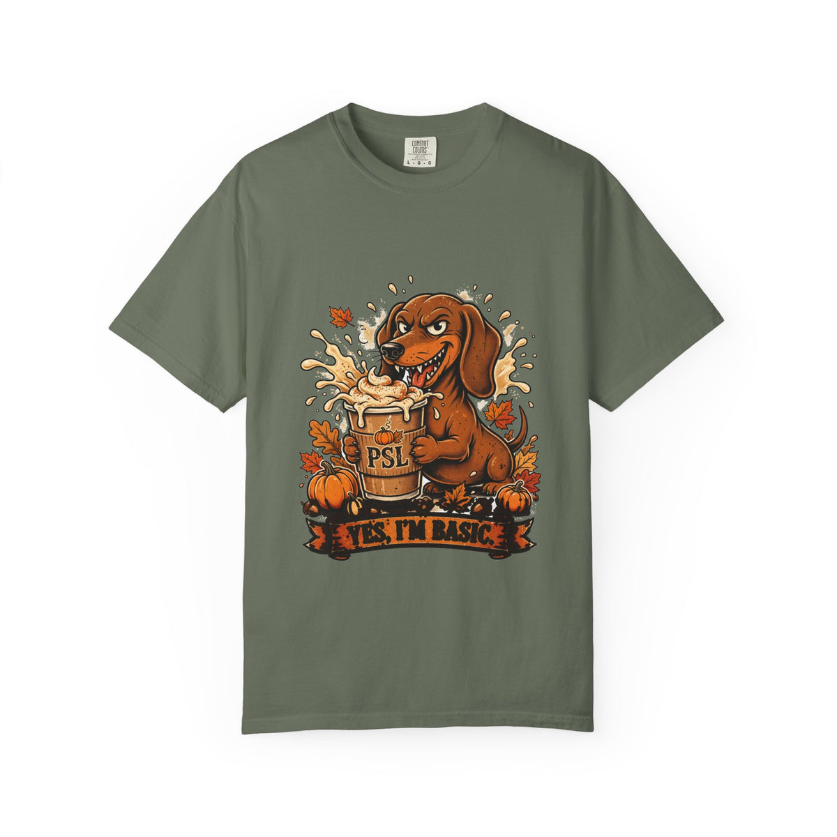 Dachshund Yes I'm Basic Tee | Funny Fall Dog Graphic Shirt