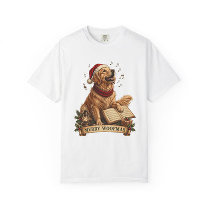 Merry Woofmas Golden Retriever Christmas Tee