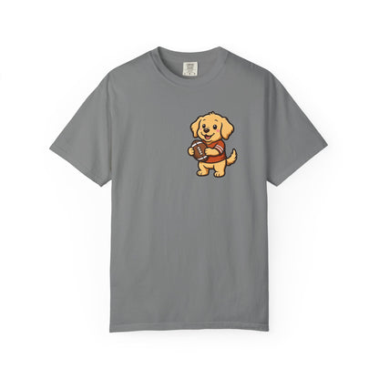 Golden Retriever Tailgate Pocket Tee | Funny Fall Football Dog Shirt