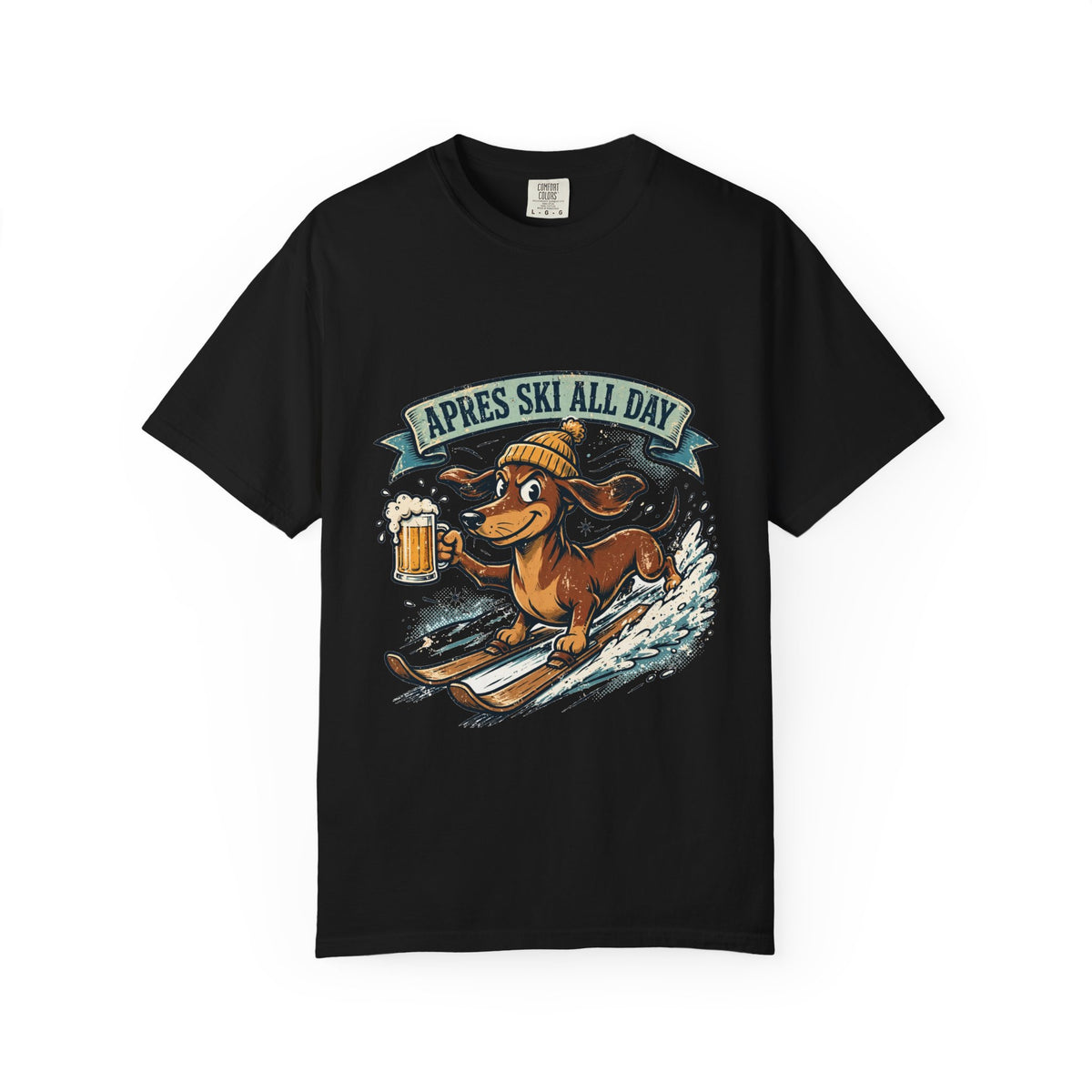 Dachshund Apres Ski Tee | Funny Winter Dog Graphic Shirt