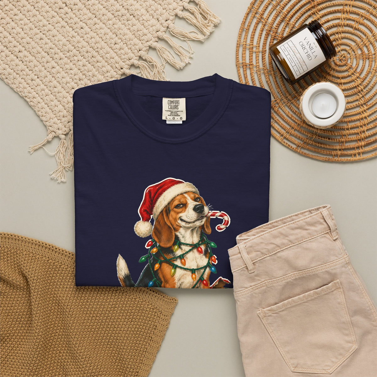 Naughty List Champion Beagle Christmas Tee