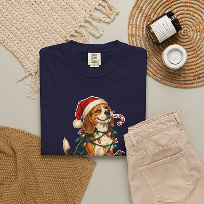 Naughty List Champion Beagle Christmas Tee