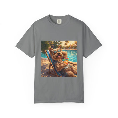 Yorkshire Terrier Poolside Tee | Funny Summer Dog Graphic Shirt