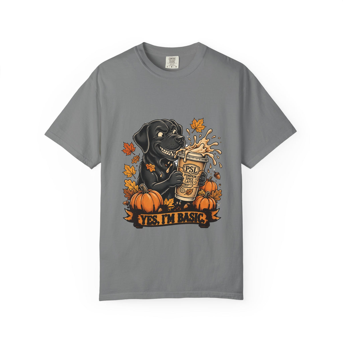 Labrador Retriever Yes I'm Basic Tee | Funny Fall Dog Graphic Shirt