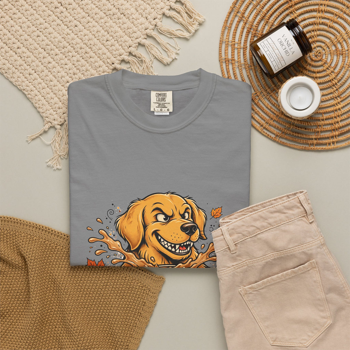 Golden Retriever Yes I'm Basic Tee | Funny Fall Dog Graphic Shirt