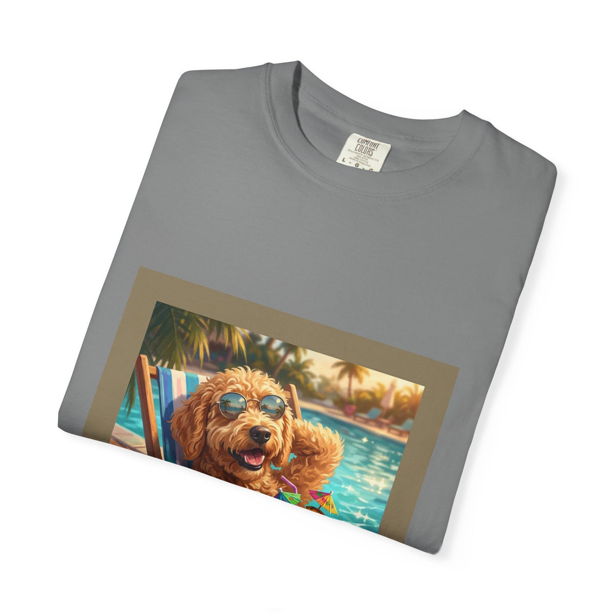 Goldendoodle Poolside Tee | Funny Summer Dog Graphic Shirt