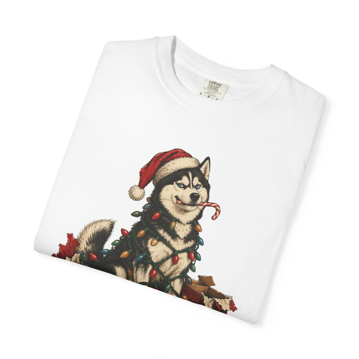 Naughty List Champion Siberian Husky Christmas Tee