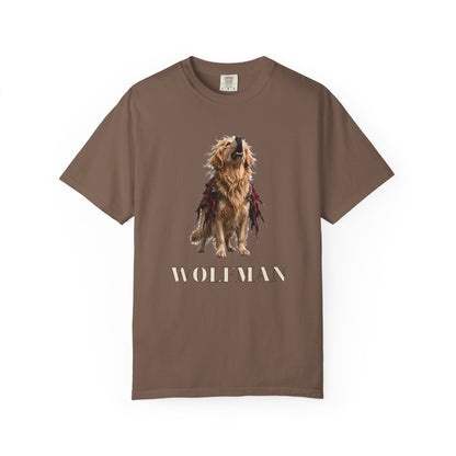 Golden Retriever Wolfman Tee | Funny Halloween Dog Shirt