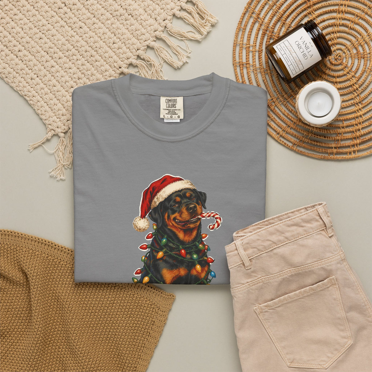 Naughty List Champion Rottweiler Christmas Tee