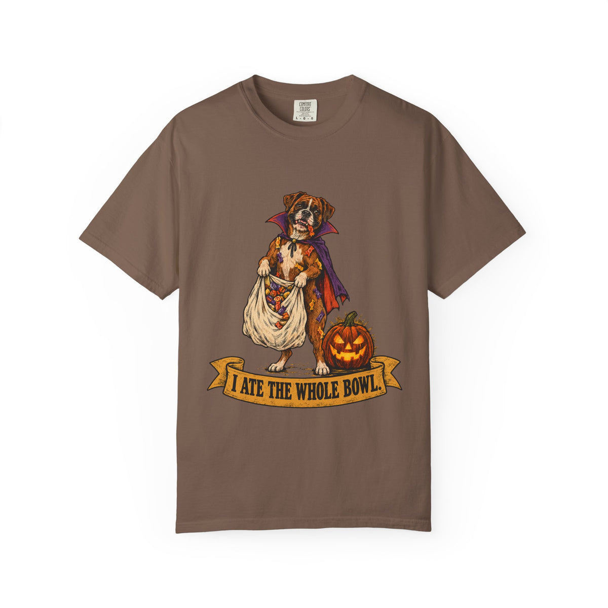 I Ate the Whole Bowl Boxer Halloween Tee