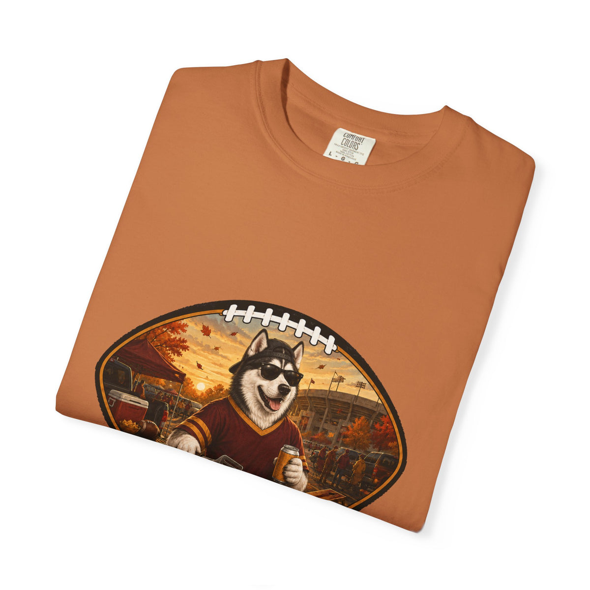 Siberian Husky Tailgate Tee | Funny Fall Football Dog Shirt