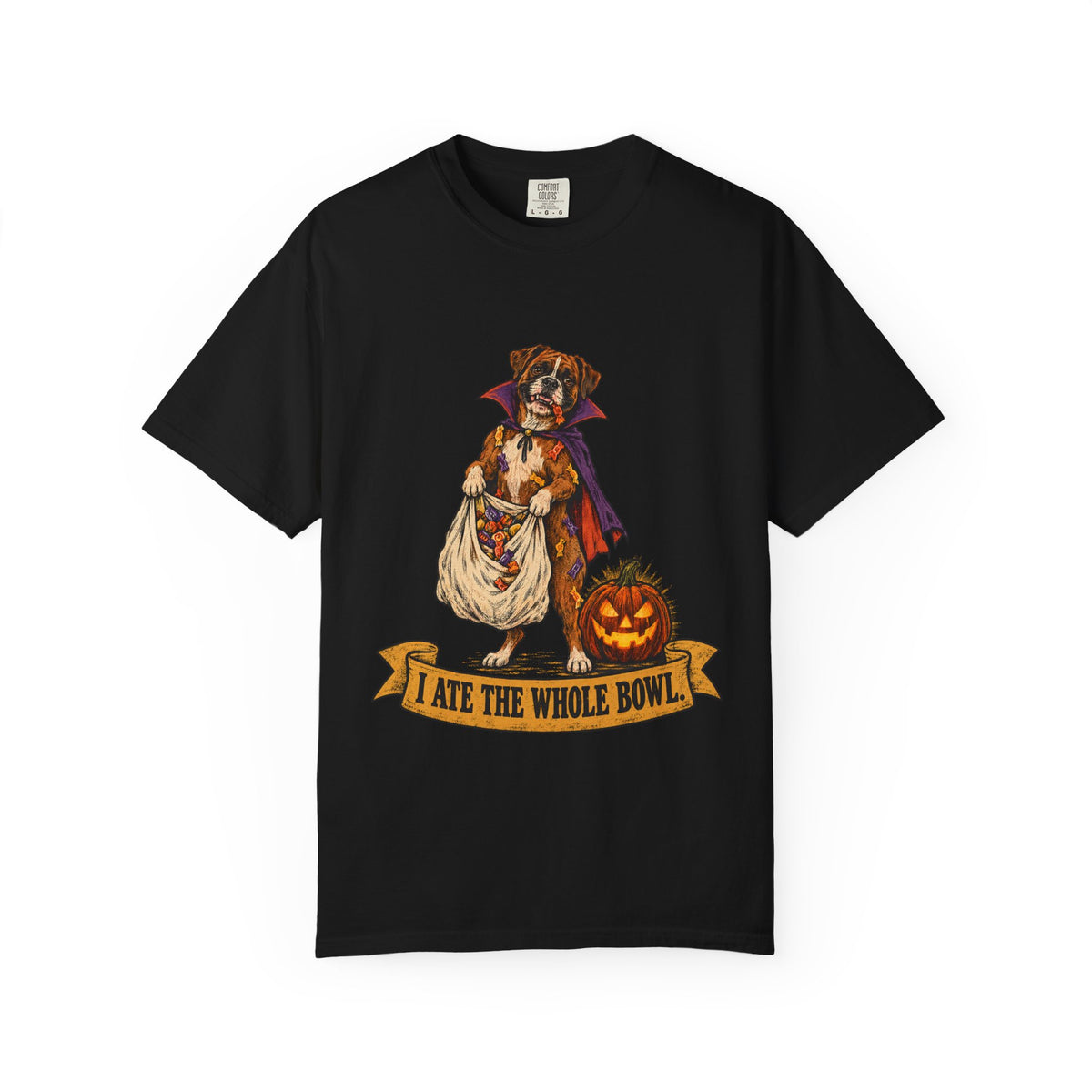 I Ate the Whole Bowl Boxer Halloween Tee