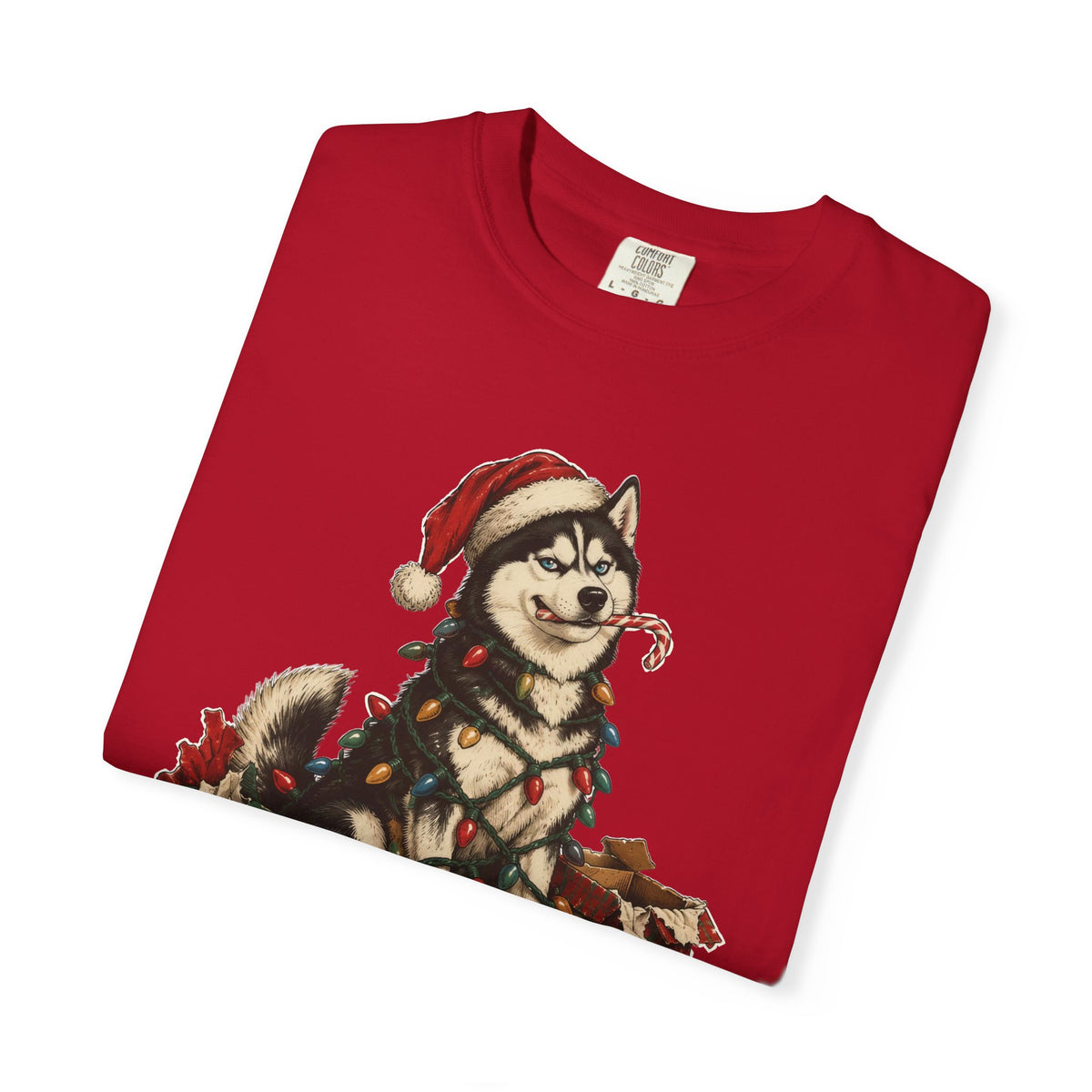 Naughty List Champion Siberian Husky Christmas Tee