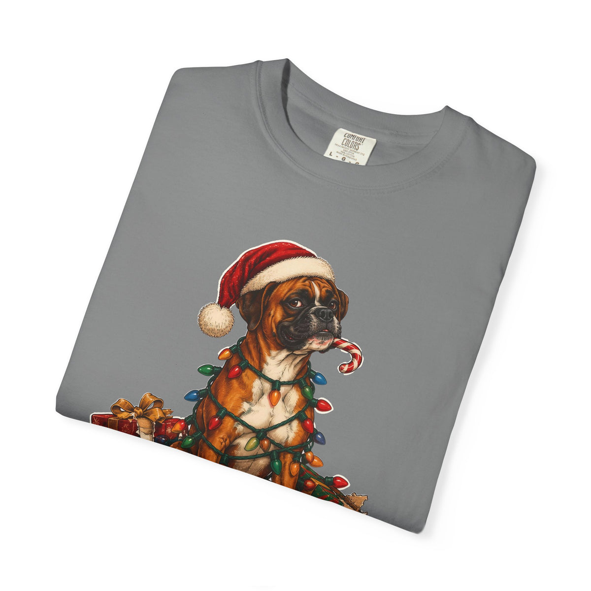 Naughty List Champion Boxer Christmas Tee
