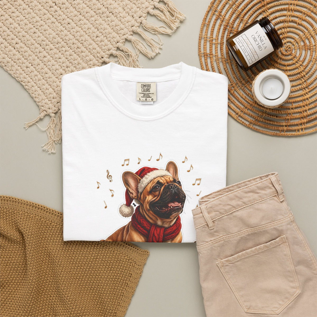 Merry Woofmas French Bulldog Christmas Tee