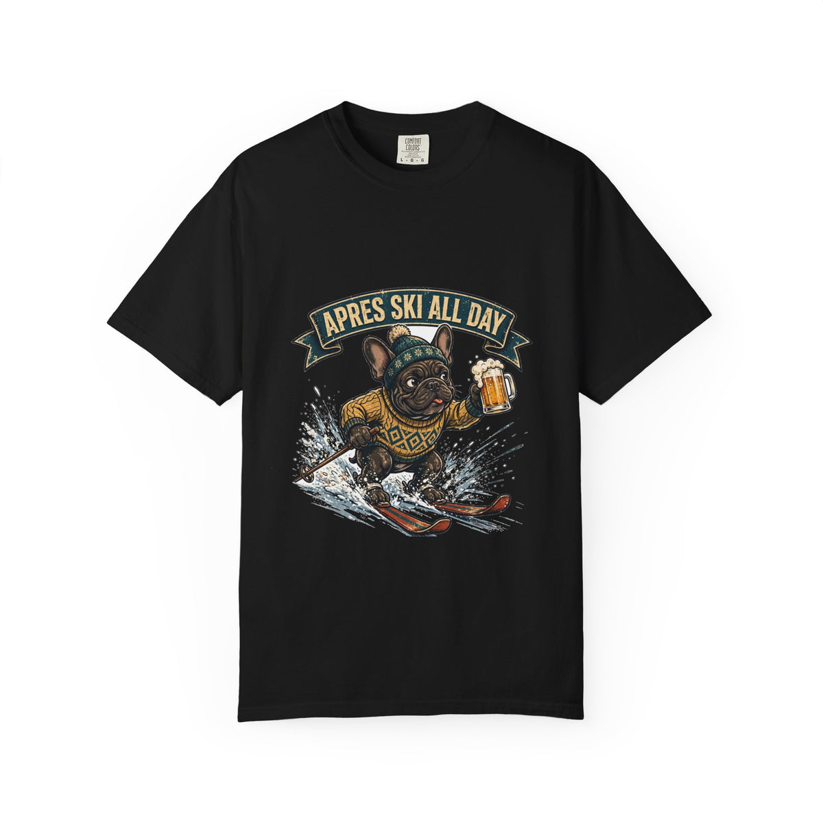 French Bulldog Apres Ski Tee | Funny Winter Dog Graphic Shirt
