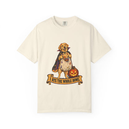 I Ate the Whole Bowl Labrador Retriever Halloween Tee