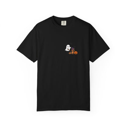 German Shepherd Ghost Walking Dog Pocket Tee Cute Halloween Dog Shirt