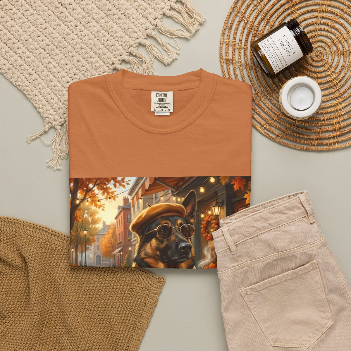 German Shepherd Pumpkin Spice Tee | Funny Fall Dog Graphic Shirt