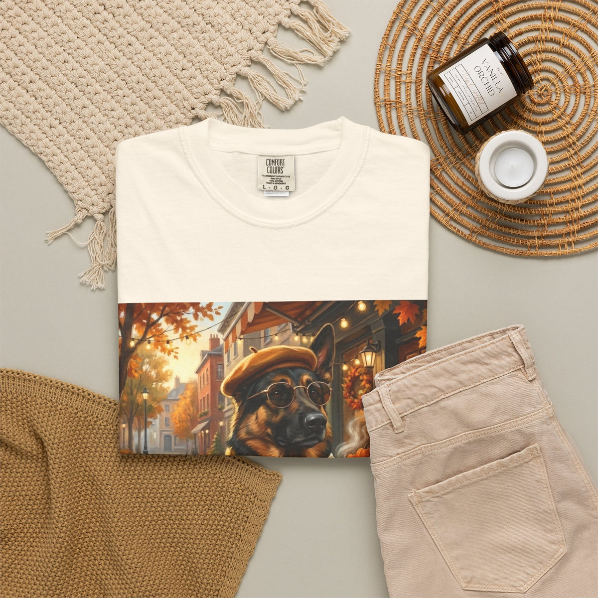 German Shepherd Pumpkin Spice Tee | Funny Fall Dog Graphic Shirt